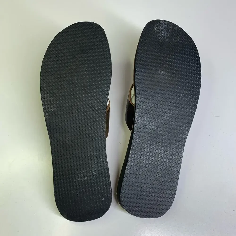 AMAY PE HECHO EN MEXICO Sandals 8 Artisan Huaraches Slip On Hand Tooled Floral